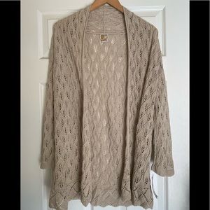 JM Collection Stone w/gold cardigan